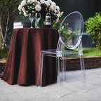 Pack of 12 | Clear Transparent Banquet Ghost Chair Armless Stacking Accent Chair with Oval Back Acrylic, alternate view 3