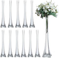 Pack of 12, Eiffel Tower Vases Centerpiece for Flower, Wedding, Decoration. (24", Clear) in 24" Clear