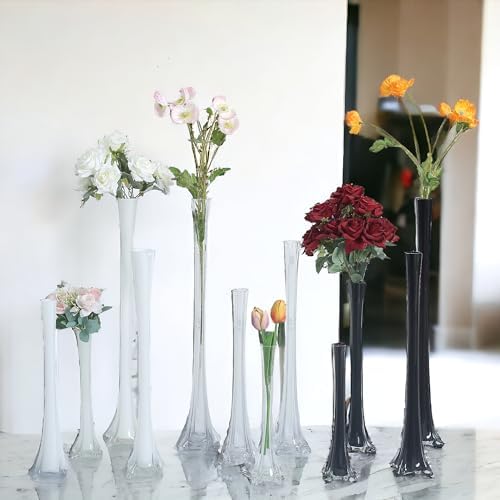 Pack of 12, Eiffel Tower Vases Centerpiece for Flower, Wedding, Decoration. (24", Clear) in 24" Clear, alternate view 2
