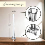 Pack of 12, Eiffel Tower Vases Centerpiece for Flower, Wedding, Decoration. (24", Clear) in 24" Clear, alternate view 3