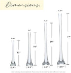 Pack of 12, Eiffel Tower Vases Centerpiece for Flower, Wedding, Decoration. (24", Clear) in 24" Clear, alternate view 6