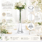 Pack of 12, Eiffel Tower Vases Centerpiece for Flower, Wedding, Decoration. (16", Clear) in 16" Clear, alternate view 3