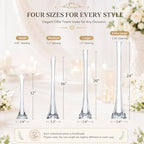 Pack of 12, Eiffel Tower Vases Centerpiece for Flower, Wedding, Decoration. (16", Clear) in 16" Clear, alternate view 4
