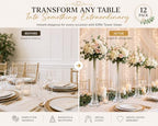 Pack of 12, Eiffel Tower Vases Centerpiece for Flower, Wedding, Decoration. (16", Clear) in 16" Clear, alternate view 6