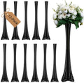 Pack of 12, Eiffel Tower Vases Centerpiece for Flower, Wedding, Decoration. (24", Black) in 24" Black