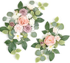 (Pack of 2 Artificial Flowers Decorations, Artificial Arch Backdrop Garlandfor Ceremony Party Reception Entrance