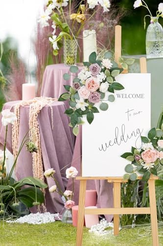 (Pack of 2 Artificial Flowers Decorations, Artificial Arch Backdrop Garlandfor Ceremony Party Reception Entrance, alternate