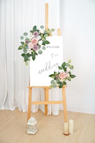 (Pack of 2 Artificial Flowers Decorations, Artificial Arch Backdrop Garlandfor Ceremony Party Reception Entrance, alternate