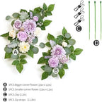 (Pack of 2 Artificial Flowers Decorations, Artificial Arch Backdrop Garlandfor Ceremony Party Reception Entrance, alternate
