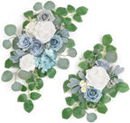 (Pack of 2 Artificial Flowers Decorations, Artificial Arch Backdrop Garlandfor Ceremony Party Reception Entrance