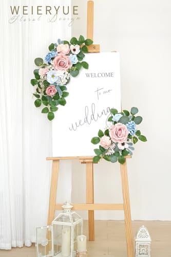 (Pack of 2 Artificial Flowers Decorations, Artificial Arch Backdrop Garlandfor Ceremony Party Reception Entrance, alternate