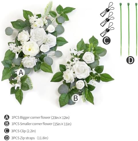 (Pack of 2 Artificial Flowers Decorations, Wedding Flowers, Wedding, Banquet, Party, Reception Entrance Welcome, alternate