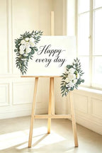 Pack of 2 Artificial Flowers for Backdrop Decoration, Wedding Arch Flowers, Reception Welcome Sign, Eucalyptus, alternate