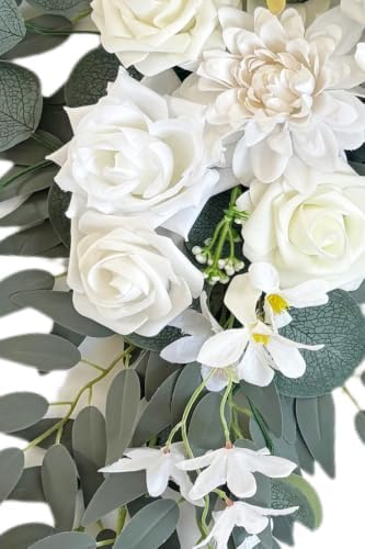 Pack of 2 Artificial Flowers for Backdrop Decoration, Wedding Arch Flowers, Reception Welcome Sign, Eucalyptus, alternate