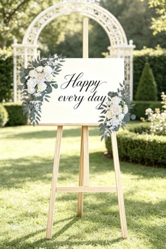 Pack of 2 Artificial Flowers for Backdrop Decoration, Wedding Arch Flowers, Reception Welcome Sign, Eucalyptus, alternate