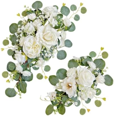 Pack of 2 Wedding Arch, Artificial Flowers, Wedding Decor, Flower Garland Be Suited to Banquet, Party, Reception