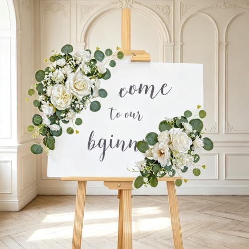 Pack of 2 Wedding Arch, Artificial Flowers, Wedding Decor, Flower Garland Be Suited to Banquet, Party, Reception, alternate