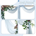 Pack of 2 Wedding Arch Drape Panel Fabric 30" x 100ft - Baby Blue in Baby Blue, alternate view 5