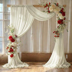 Pack of 2 Wedding Arch Drape Panel Fabric 30" x 100ft - Ivory in Ivory