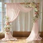 Pack of 2 Wedding Arch Drape Panel Fabric 30" x 100ft - Nude in Nude