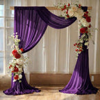 Pack of 2 Wedding Arch Drape Panel Fabric 30" x 20ft - Cadbury Purple in Cadbury Purple
