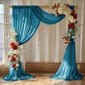 Pack of 2 Wedding Arch Drape Panel Fabric 30" x 20ft - Dark Teal in Dark Teal