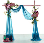 Pack of 2 Wedding Arch Drape Panel Fabric 30" x 20ft - Dark Teal in Dark Teal, alternate view 2