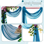 Pack of 2 Wedding Arch Drape Panel Fabric 30" x 20ft - Dark Teal in Dark Teal, alternate view 5
