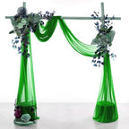 Pack of 2 Wedding Arch Drape Panel Fabric 30" x 20ft - Green in Green, alternate view 2