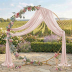 Pack of 2 Wedding Arch Drape Panel Fabric 30" x 20ft - Nude in Nude, alternate view 3