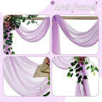 Pack of 2 Wedding Arch Drape Panel Fabric 30" x 20ft - Orchid in Orchid, alternate view 5