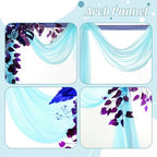 Pack of 2 Wedding Arch Drape Panel Fabric 30" x 20ft - Teal in Teal, alternate view 5