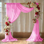 Pack of 2 Wedding Arch Drape Panel Fabric 30" x 30ft - Bubblegum Pink in Bubblegum Pink