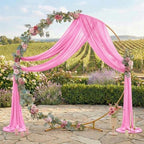 Pack of 2 Wedding Arch Drape Panel Fabric 30" x 30ft - Bubblegum Pink in Bubblegum Pink, alternate view 3