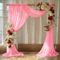 Pack of 2 Wedding Arch Drape Panel Fabric 30" x 30ft - Coral in Coral