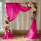 Pack of 2 Wedding Arch Drape Panel Fabric 30" x 30ft - Hot Pink in Hot Pink