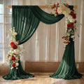 Pack of 2 Wedding Arch Drape Panel Fabric 30" x 30ft - Hunter Green in Hunter Green