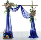Pack of 2 Wedding Arch Drape Panel Fabric 30" x 30ft - Royal Blue in Royal Blue, alternate view 2