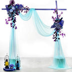 Pack of 2 Wedding Arch Drape Panel Fabric 30" x 30ft - Teal in Teal, alternate view 2