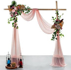 Pack of 2 Wedding Arch Drape Panel Fabric 30" x 40ft - Dusty Rose in Dusty Rose, alternate view 2