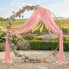 Pack of 2 Wedding Arch Drape Panel Fabric 30" x 40ft - Dusty Rose in Dusty Rose, alternate view 3
