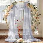 Pack of 2 Wedding Arch Drape Panel Fabric 30" x 50ft - Cool Gray in 2 Panel (50 Ft Long X 30" Width) in Cool, alternate view