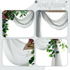 Pack of 2 Wedding Arch Drape Panel Fabric 30" x 50ft - Grey in Grey, alternate view 5