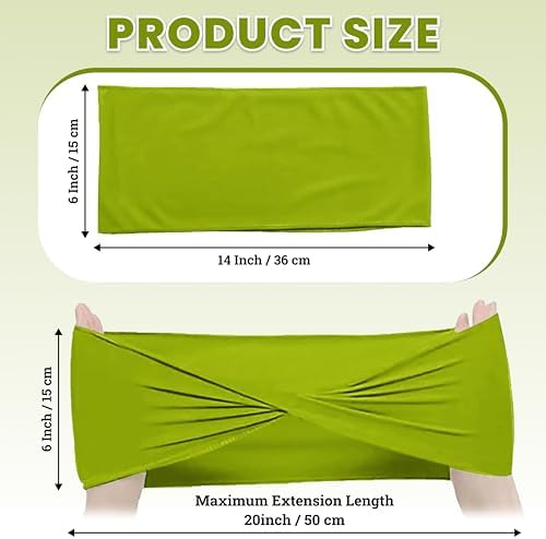 Pack of 25 Spandex Chair Sashes Without Slider Buckles - Apple Green, alternate view 3