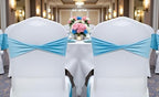 Pack of 25 Spandex Chair Sashes Without Slider Buckles - Blue in Blue, alternate view 2
