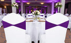 Pack of 25 Spandex Chair Sashes Without Slider Buckles - Cadbury Purple, alternate view 2