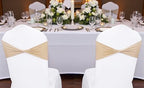 Pack of 25 Spandex Chair Sashes Without Slider Buckles - Champagne Gold, alternate view 2