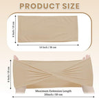 Pack of 25 Spandex Chair Sashes Without Slider Buckles - Champagne Gold, alternate view 3