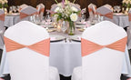 Pack of 25 Spandex Chair Sashes Without Slider Buckles - Coral Peach, alternate view 2