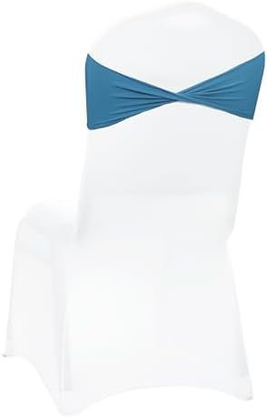 Pack of 25 Spandex Chair Sashes Without Slider Buckles - Dark Teal, alternate view 6